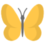 Yellow Butterfly free icon for commercial use