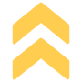Yellow Double Arrow Up free icon for commercial use
