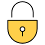 Yellow Padlock free icon for commercial use
