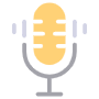 Yellow Radio Microphone free icon for commercial use