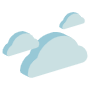 Isometric Clouds free icon for commercial use