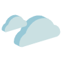 Isometric Clouds free icon for commercial use
