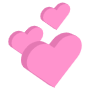 Isometric Pink Hearts free icon for commercial use