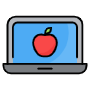 Laptop And Apple free icon for commercial use