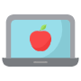 Laptop And Apple free icon for commercial use