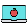 Laptop And Apple free icon for commercial use