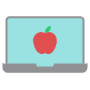 Laptop And Apple free icon for commercial use
