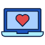 Laptop And Heart icon