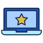 Laptop And Star icon