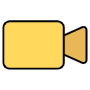 Yellow Video Camera free icon for commercial use