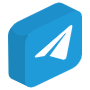 3d Telegram Blue Logo free icon for commercial use
