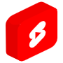 3d Youtube Shorts Red Logo free icon for commercial use
