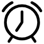 Alarm Clock Timer Black Lineal icon