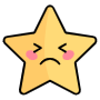 Annoyed Upset Cartoon Star Emoji free icon for commercial use