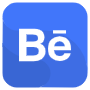 Behance Blue Square Logo icon