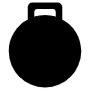 Black Fitness Kettlebell free icon for commercial use