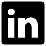 Black Linkedin Logo icon