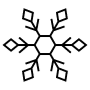Black Snowflake Or Winter Sign free icon for commercial use