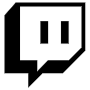 Black Twitch Logo free icon for commercial use