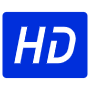 Blue Hd Quality Video Player Sign icon