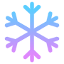 Blue Snowflake Gradient free icon for commercial use