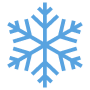 Blue Snowflake Or Winter Sign icon