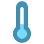 Blue Thermometer And Cold icon