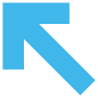 Blue Up Left Arrow free icon for commercial use