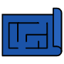 Blueprint House Floor Plan free icon for commercial use