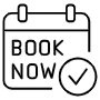 Booking Calendar And Check Mark icon