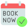 Booking Calendar And Green Check Mark icon