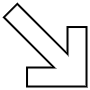 Bottom Right Arrow Outline free icon for commercial use