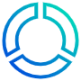 Circular Pie Chart Blue Outline 3 Equal Slices free icon for commercial use
