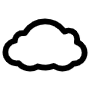 Cloud Black Outline Thick free icon for commercial use