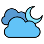 Clouds And Moon free icon for commercial use