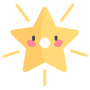 Cute Cartoon Star Emoji Shining icon