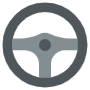Dark Grey Car Vehicle Steering Wheel free icon for commercial use
