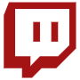 Dark Red Twitch Logo free icon for commercial use