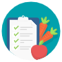 Diet Checklist And Healthy Foods free icon for commercial use