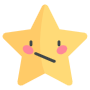 Displeased Cute Cartoon Star Emoji free icon for commercial use