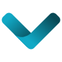 Down Chevron Blue Gradient free icon for commercial use