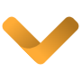 Down Chevron Yellow Gradient free icon for commercial use