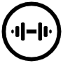 Fitness Gym Circular Outline free icon for commercial use