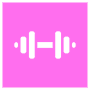 Fitness Gym Pink Square Sign free icon for commercial use
