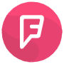 Foursquare Circle Pink Logo icon
