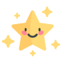 Gold Cute Cartoon Stars Emoji free icon for commercial use