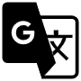 Google Translate Black Logo free icon for commercial use