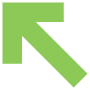 Green Up Left Arrow free icon for commercial use