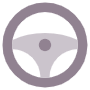 Grey Car Driving Steering Wheel free icon for commercial use