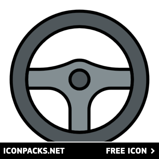 Free Grey Car Vehicle Steering Wheel SVG, PNG Icon, Symbol. Download Image.